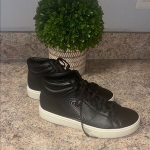 Skechers Black and White High-Top Sneakers